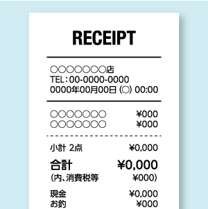 店舗名・購入日時・対象商品名・対象商品の購入金額が1枚の写真に収まるように撮影してください。
